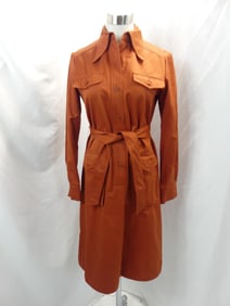 Vintage 1970's John Meyer Rust Tone Shirt Dress