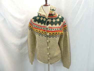 Vintage 1970's Stetland Wool Cardigan Sweater