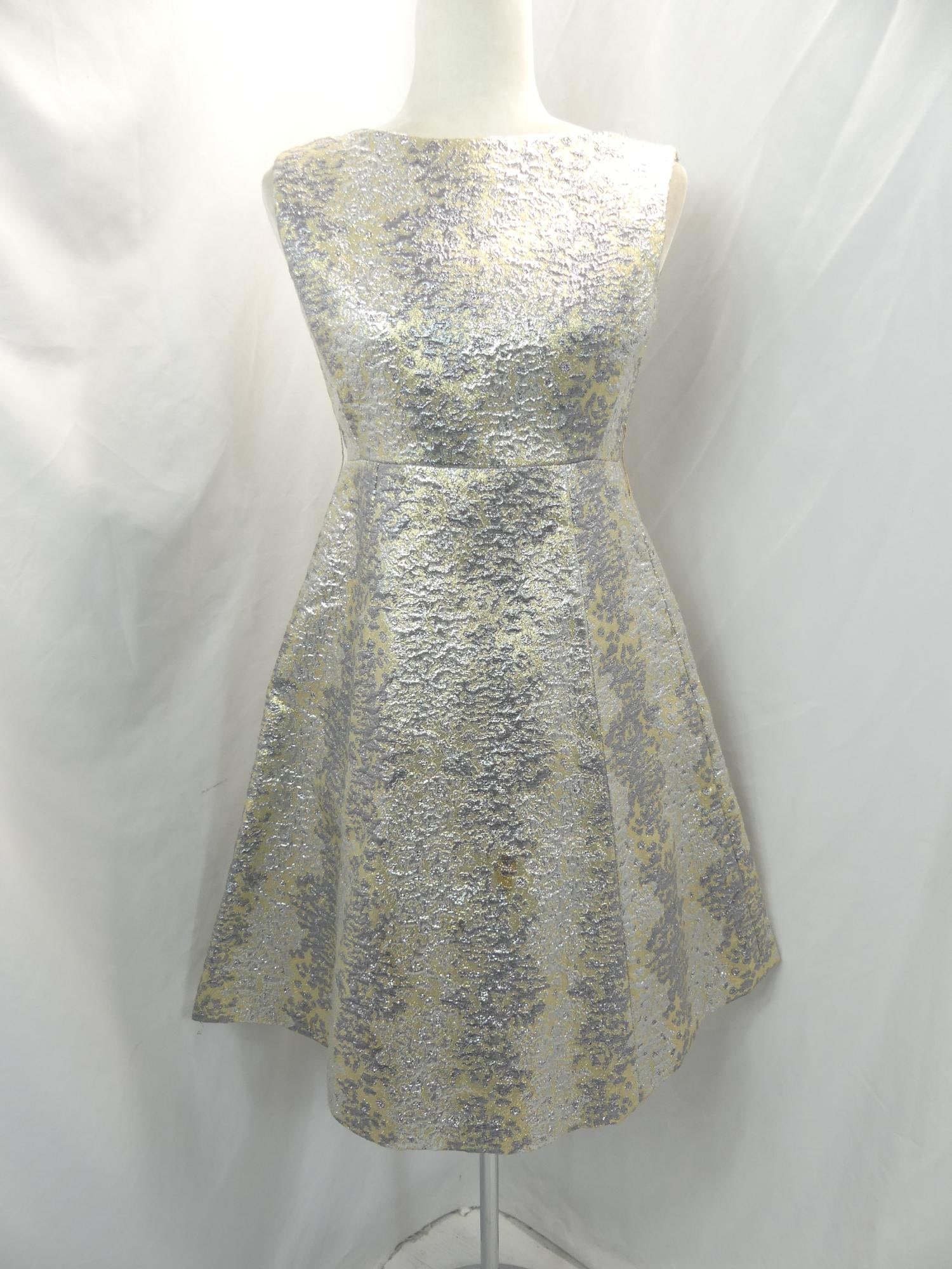Vintage 1960's Malcolm Starr Metallic Brocade Dress (1 of 7)