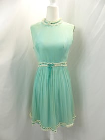 Vintage 1950/60's Blue Chiffon Party Dress