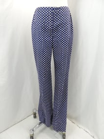 Vintage 1970's Artbro Navy Polka-dot Palazzo Pants