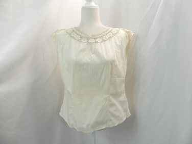 Vintage 1940's White Madeira Cut Work Blouse