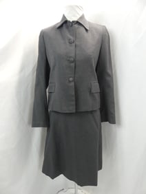 Vintage 1950's J.C. Wells Gray Wool Skirt & Jacket Set