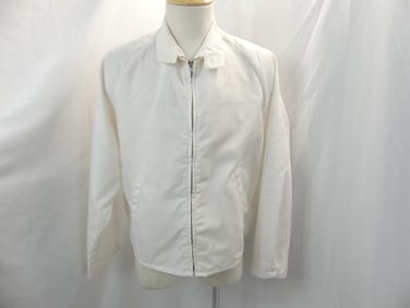 Vintage Men's Auburk White Cotton Spring Jacket