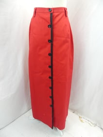 Vintage 1970's Prestige Red Full Length Skirt