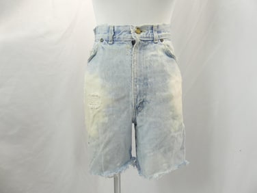 Vintage Chic Distressed Cut Off Denim Shorts