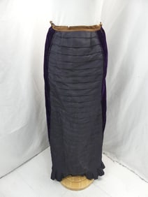 Antique 1800's Purple Silk & Velvet Skirt