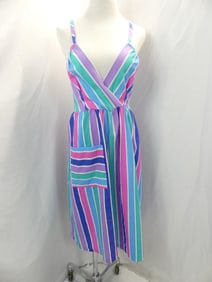 Vintage 1960/70's Gilead Color  Striped Beach Dress