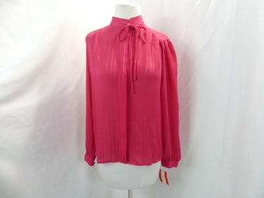 Vintage 1980's A&A Hot Pink Blouse, Old Store Stock