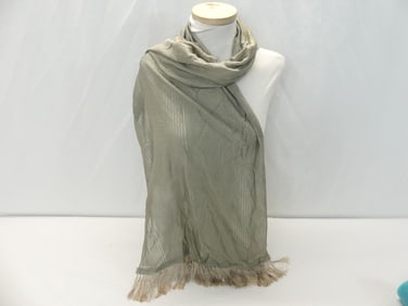 Vintage Rayon Men's Scarf with Fringe