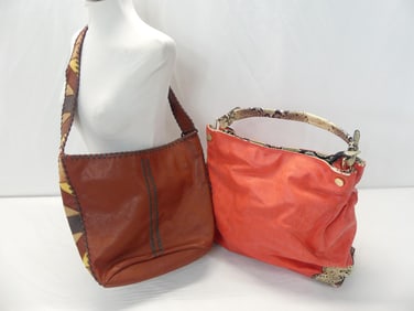 Lot of 2 Vintage Leather Purses, Steven & Unmarked