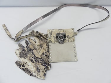 Vintage Michael Kors Small Shoulder Bag with Matching Gloves