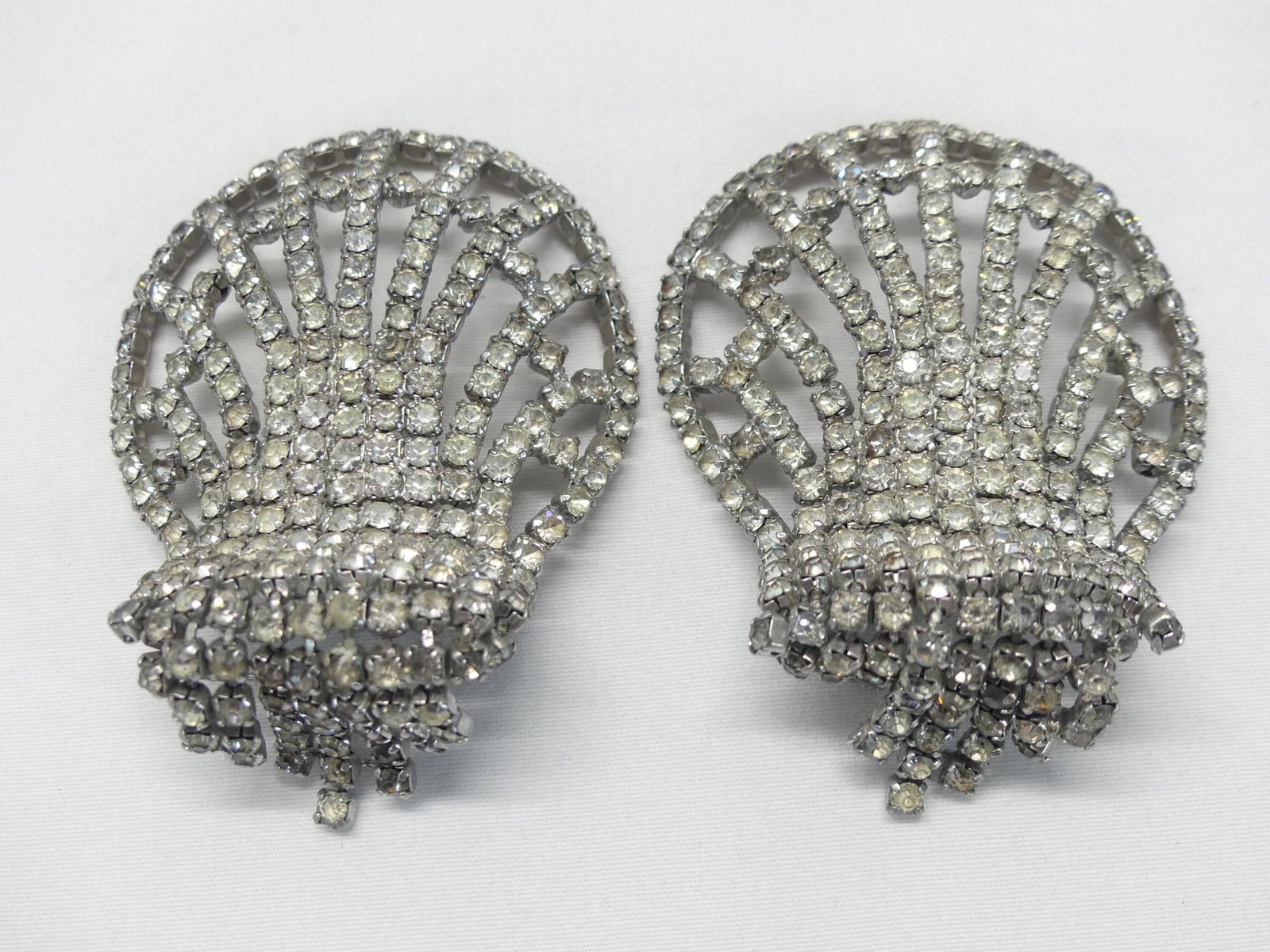 Fabulous Pair Rhinestone Shoe Buckles Marked Musi: approx. 3 1/2 x 2 1/2, see photo's