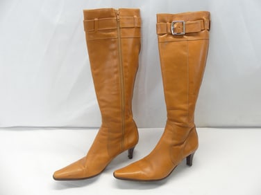 Vintage Coach Brown Knee High Boots with side Buckle