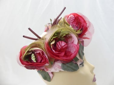 Vintage Silk Rose Fascinator