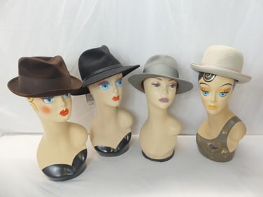 Lot of 4 Men's Fedora's Morfelt, Fenmore, Cavanagh, Gelso Bianco