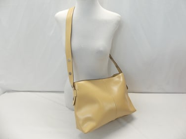Vintage Mizzini Tan Leather Shoulder Bag with Adjustable Strap