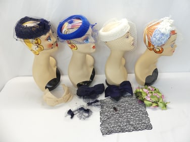 Lot of 8 Vintage 1950/60's Fascinators