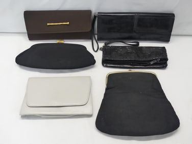 Lot of 6 Various Vintage Clutch Purses