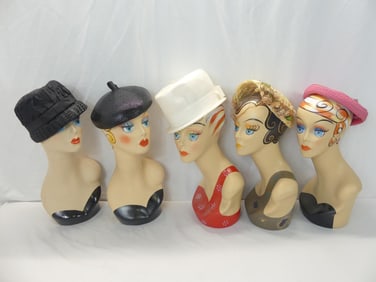 Lot of 5 Vintage 1950/60's Hats