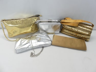 Lot of 5 Various Vintage Evening Bags