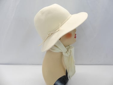 Vintage Betmar Ladies Fedora with Attached Scarf