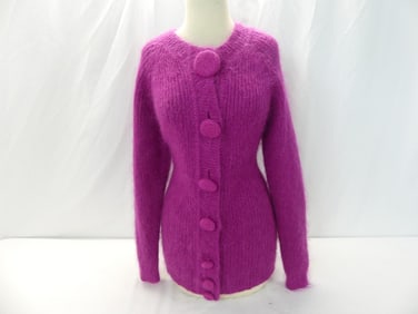Vintage 1980/90's The Cube Pink Mohair Cardigan Sweater