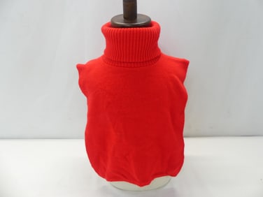 Vintage 1970's Red Knit Turtle Neck Dickie