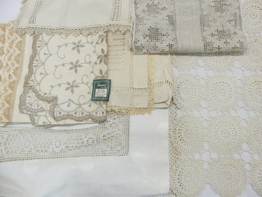 Lot of 8 Various Vintage Table Runners