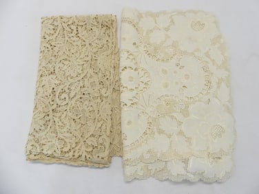 Lot of 2 Lot of 2 Vintage Table Runners 1 Beautiful Lace