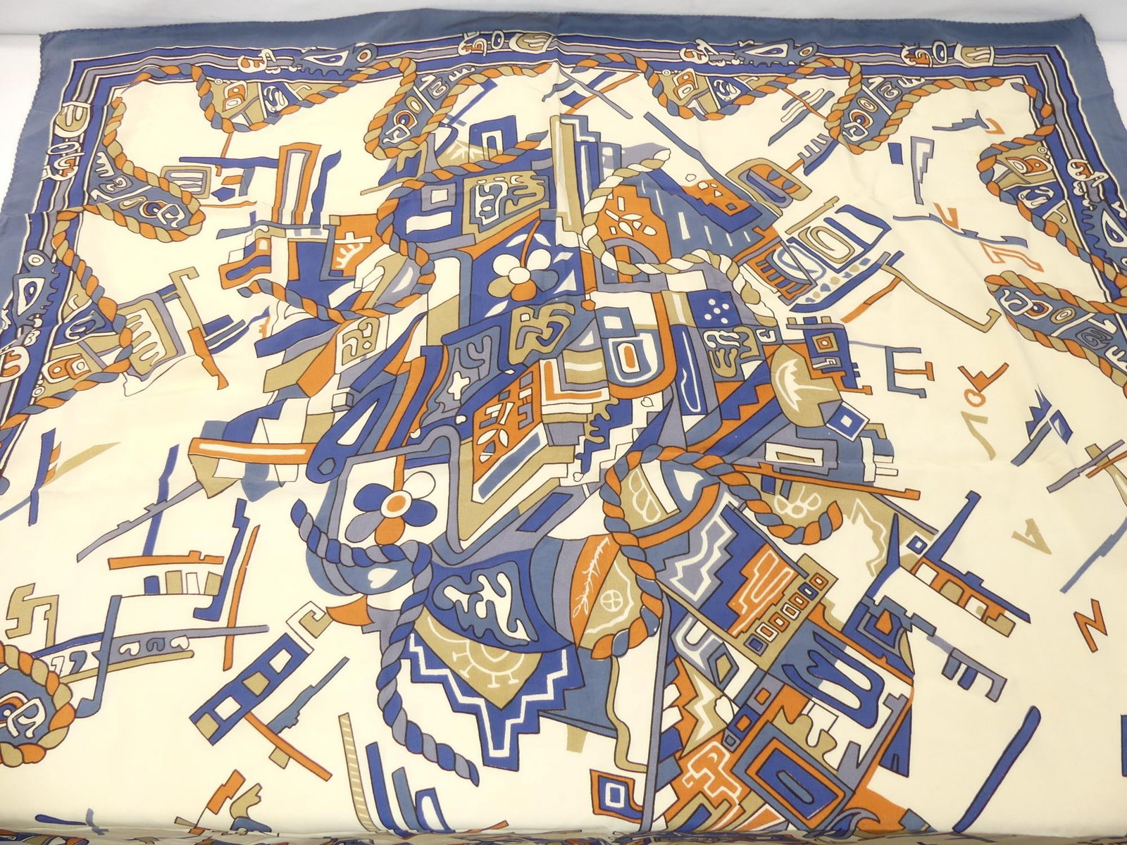 Vintage Museum of Fine Arts Silk Hand Rolled Shawl (1 of 8)