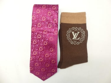 Vintage Louis Vuitton Men's Socks #BB2029 & Ted Baker Silk Tie