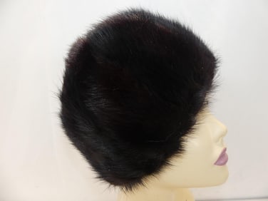 Vintage 1960's Dark Brown Mink Hat