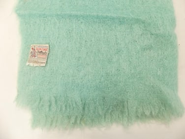 Vintage Galloway Glen Cree Mint Color Mohair Shawl