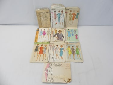 Lot of 11 Vintage 1960's Dress Patterns