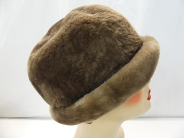 Vintage 1960's Amrose, French Shops Filene's Sheared Beaver Hat