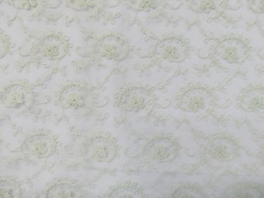 Vintage 1920/30's Green Embroidered Floral Lace, 32 x 8 Yards