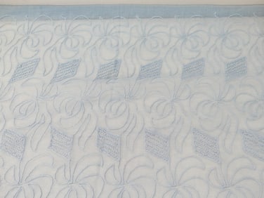 Vintage 1940/50's Blue Fine Lace Fabric, 36 x 70