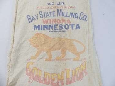 Vintage Lot of 3 Feed Flower Sacks with Advertising