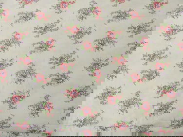 Vintage 1930/40's Cream Floral Cotton Fabric 36 x 8 yards
