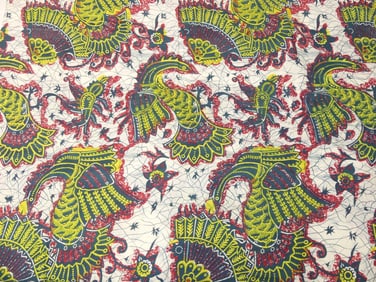 Vintage 1920/30's Paisly Floral Print Cotton Fabric 34 x 66, & 192