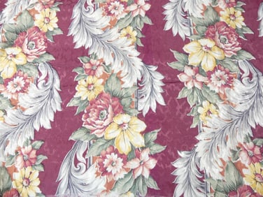 Vintage 1960's Light Weight Bark Cloth Type Fabric, 46 x 60 & 92