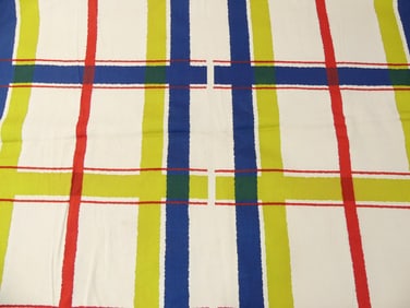 Vintage 1940'50's Heavy Cotton Old Store Stock Plaid Fabric