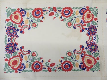 Vintage Old Store Kitchen Fabric Floral Print Cotton Uncut Napkins