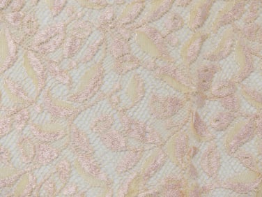 Vintage 1920/30's Pink Lace, 33 x40 & 25
