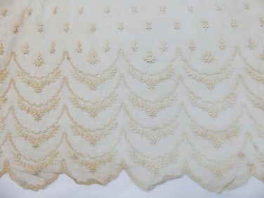 Early 1900's Wide Lace Trim with Floral Design, 24x32