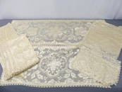 Set of Vintage Old Store Stock Lace Table Runners