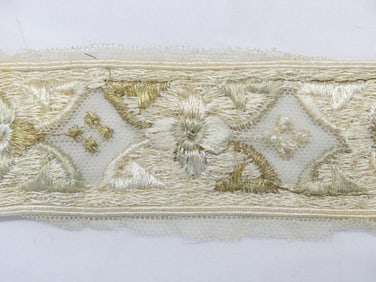 Lot of Antique Arts & Crafts Era Lace Embroidered & Metallic Trim