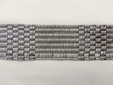 Antique Silver Metallic Ribbon Trim, 1 1/2" wide