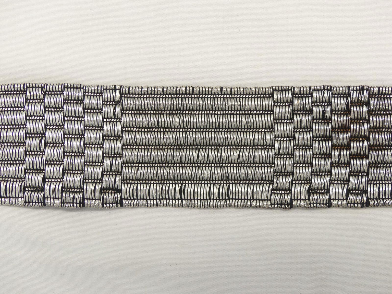 Antique Silver Metallic Ribbon Trim, 1 1/2" wide (1 of 3)